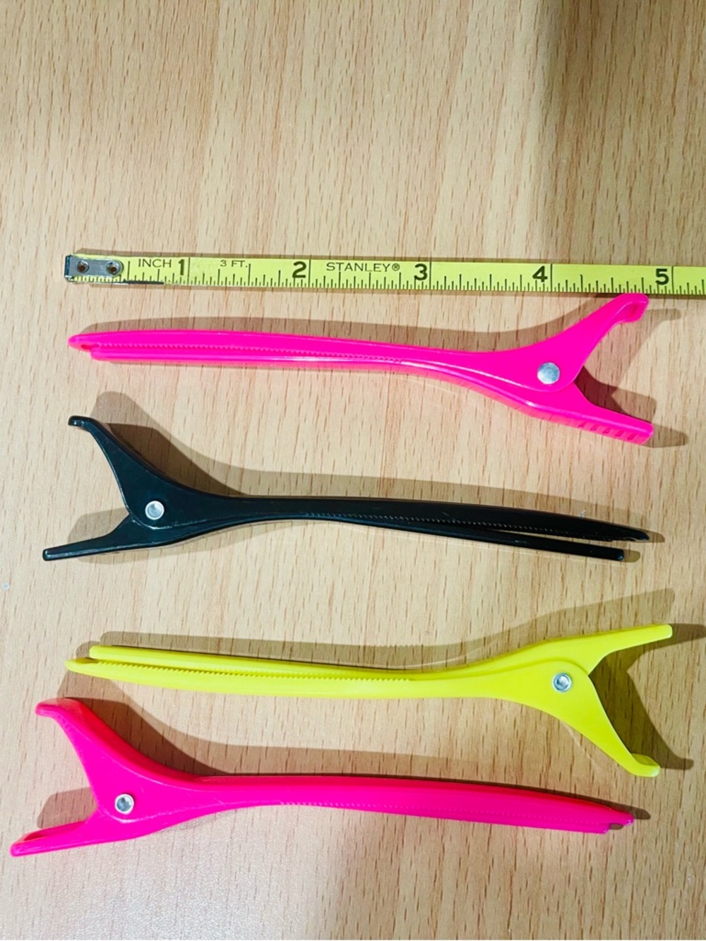 Colortrak Pro Salon Hair Sectioning Clips — Pink, Black & Yellow
